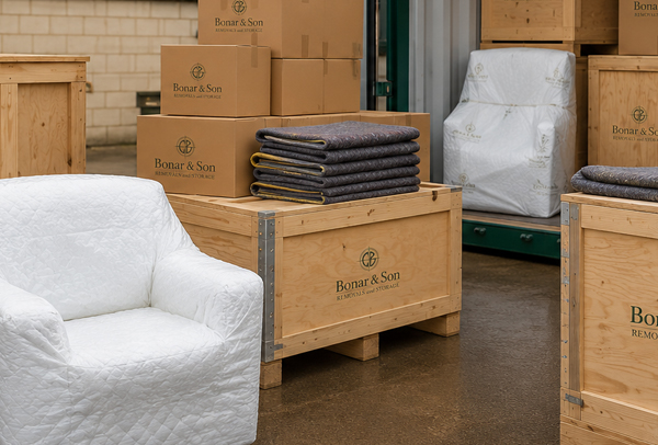 European groupage removals arranged through specialist cross-border carriers