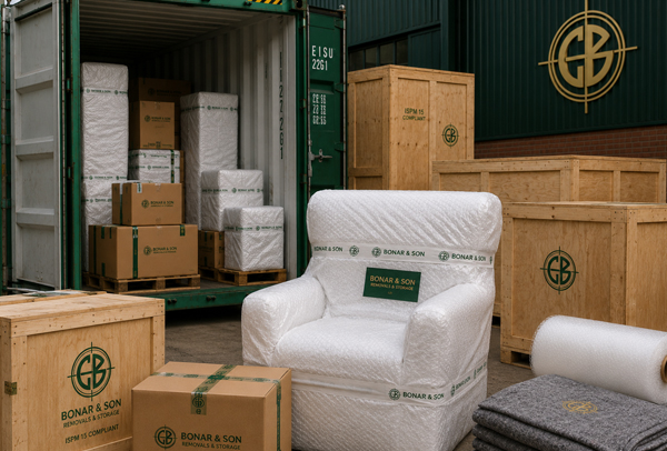 Export packing inventory preparation and customs information for international removals