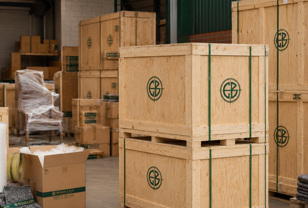 ISPM15 compliant treated wood shipping containers for worldwide removals