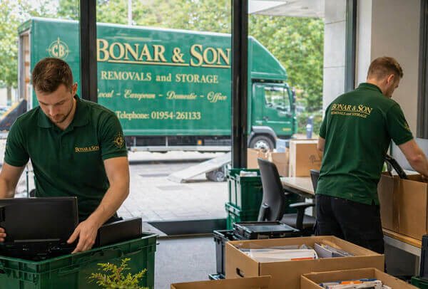 Office packing and crate hire service for commercial removals across Cambridgeshire