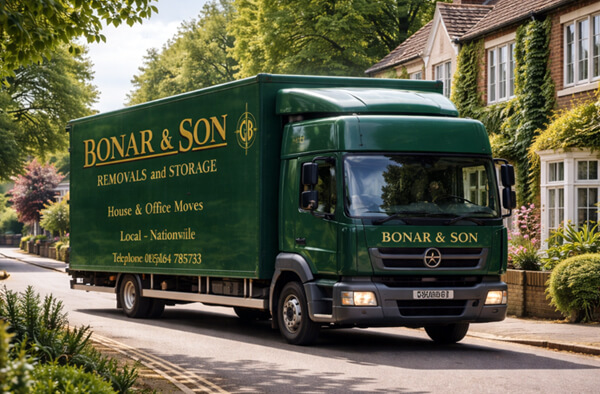 Bonar and Son removals vehicle for local and long-distance moves from Peterborough